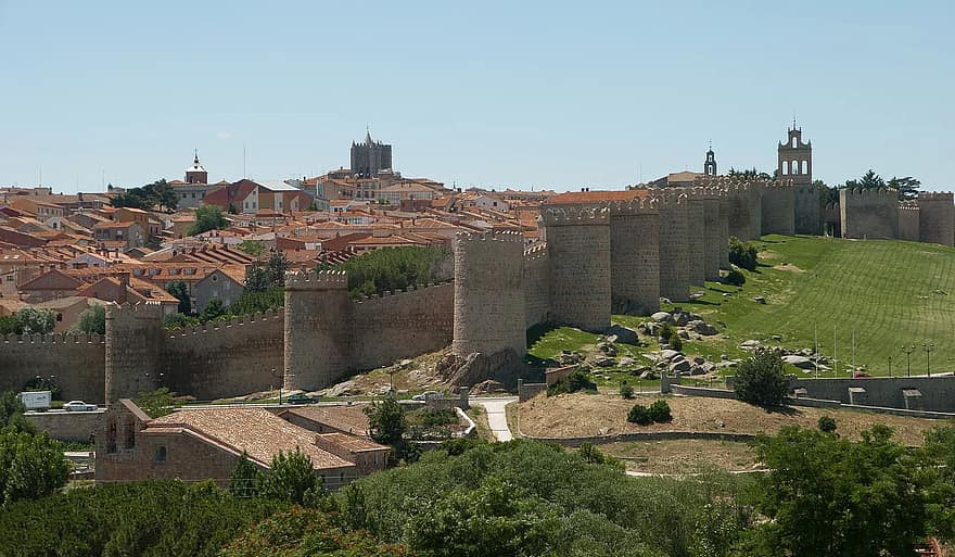Spain avila ramparts wall medieval town